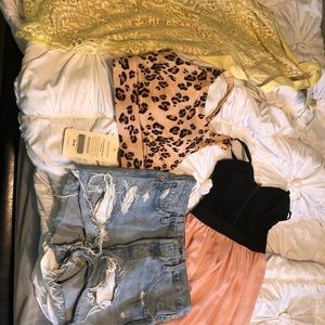 Lot of xs/s clothing and size 26 shorts